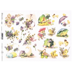 Papier ryżowy  ITD A4 R0488, Wielkanoc